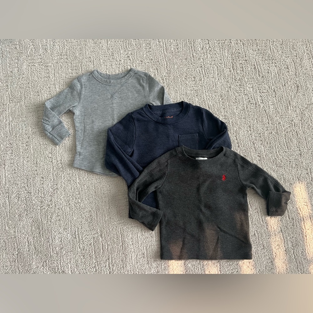 18-24 Thermal waffle long sleeve bundle